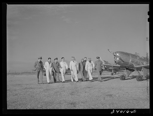 Fort Worth, Texas. Meacham Field. Students and instructor