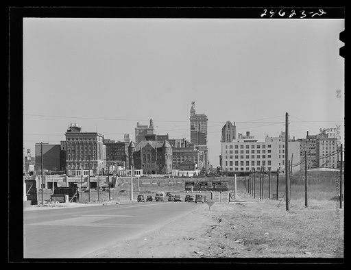 Untitled photo, possibly related to: View of Dallas, Texas, going eastward on U.S. Highway 80