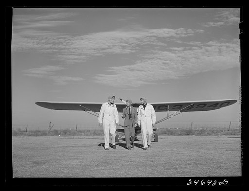 Fort Worth, Texas. Meacham Field. Returning from practice flight