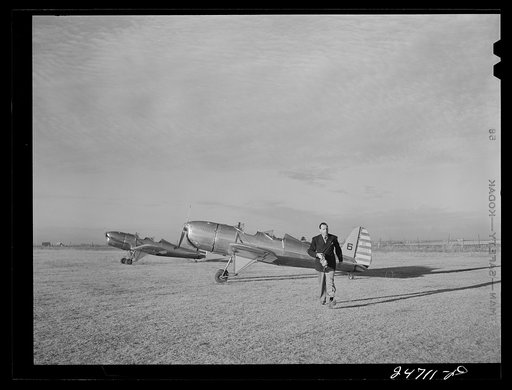 Fort Worth, Texas. Meacham Field. Les Bowman, director of civilian pilot training school