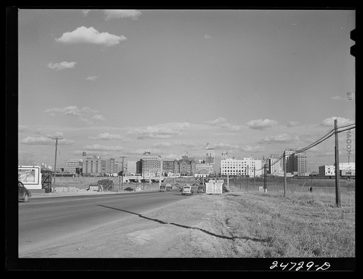 View of Dallas, Texas, going eastward on U.S. Highway 80