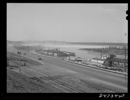 Untitled photo, possibly related to: Memphis, Tennessee. Ice floes in Mississippi River