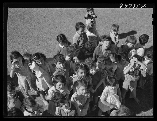 Robstown, Texas. FSA (Farm Security Administration) migratory workers' camp. Nursery school children