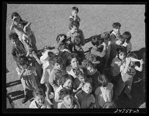 Untitled photo, possibly related to: Robstown, Texas. FSA (Farm Security Administration) migratory workers' camp. Nursery school children