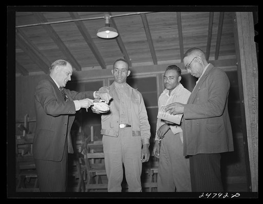 Untitled photo, possibly related to: First aid classes at community center. FSA (Farm Security Administration) camp, Robstown, Texas