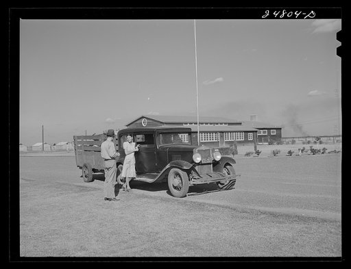 Untitled photo, possibly related to: Community center building. FSA (Farm Security Administration) camp, Robstown, Texas
