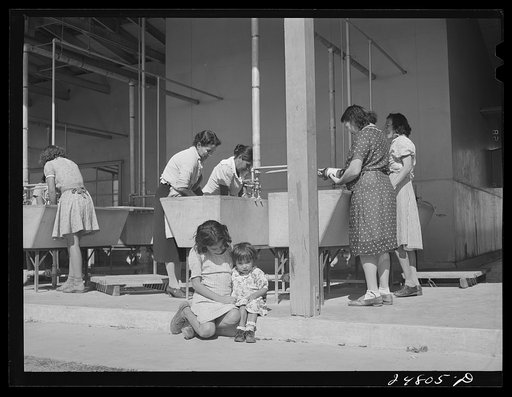 Community laundry. FSA (Farm Security Administration) camp, Robstown, Texas