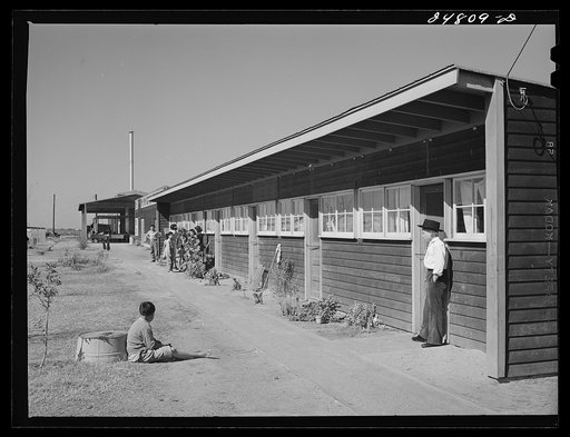 Untitled photo, possibly related to: Saturday morning. FSA (Farm Security Administration) camp, Robstown, Texas