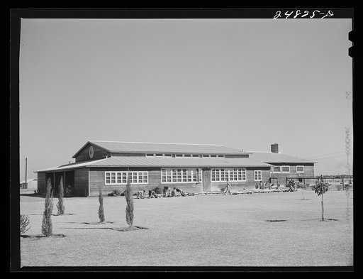 Community center building. FSA (Farm Security Administration) camp, Robstown, Texas