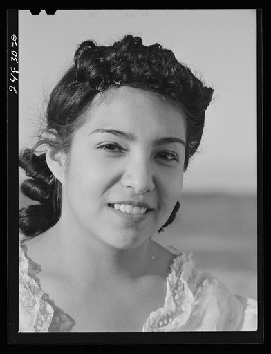 Young Latin-American girl. FSA (Farm Security Administration) camp, Robstown, Texas