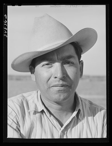 Migratory farm worker. Robstown camp, Texas