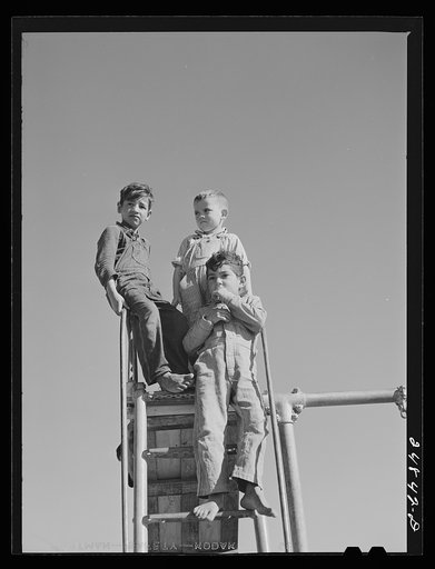 Nursery school children. Robstown camp, Texas