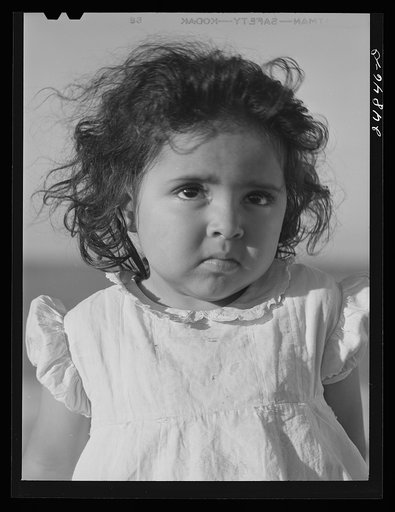 Untitled photo, possibly related to: Migratory worker's child. Robstown camp, Texas