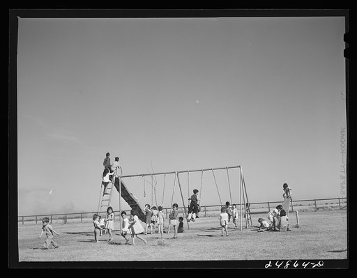 Nursery school playground. Robstown camp, Texas