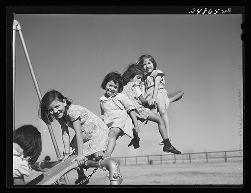 Nursery school playground. Robstown camp, Texas