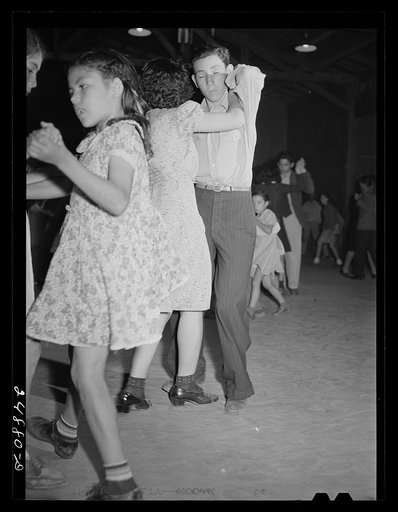 Untitled photo, possibly related to: Saturday night dance. Community center. Robstown camp, Texas