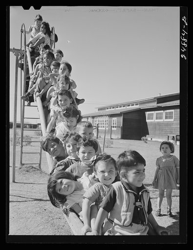 Nursery school playground. Robstown camp, Texas