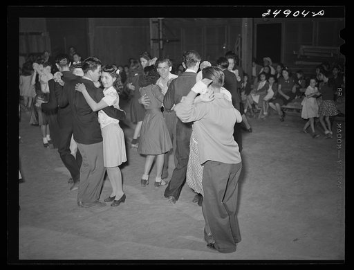 Untitled photo, possibly related to: Saturday night dance. Community center. Robstown camp, Texas