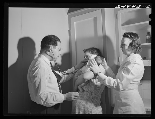 Untitled photo, possibly related to: Harlingen, Texas. FSA (Farm Security Administration) camp. Clinic patient