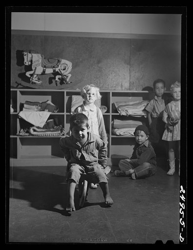 Untitled photo, possibly related to: Harlingen, Texas. FSA (Farm Security Administration) camp. Free play, nursery school