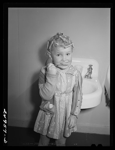 Harlingen, Texas. FSA (Farm Security Administration) camp. Morning routine at nursery school