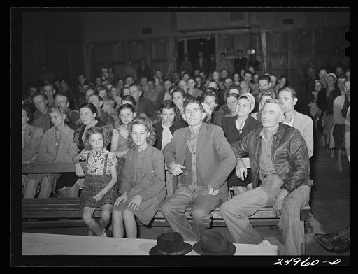 Weslaco, Texas. Camp meeting. FSA (Farm Security Administration) farm workers' camp