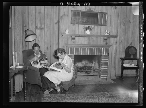 Andy Smith and wife in their new home at Greenwood Homesteads, Alabama