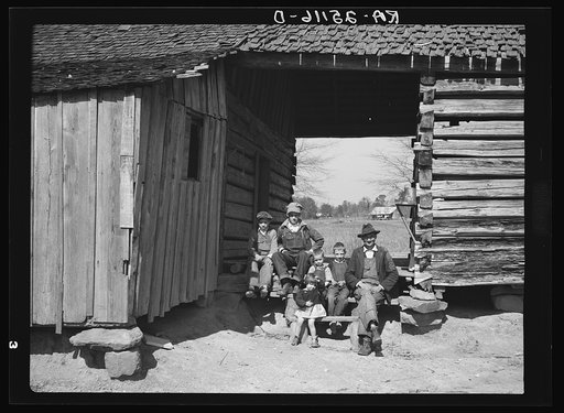 Joe Handley, tenant farmer, and part of his family. Walker County, Alabama