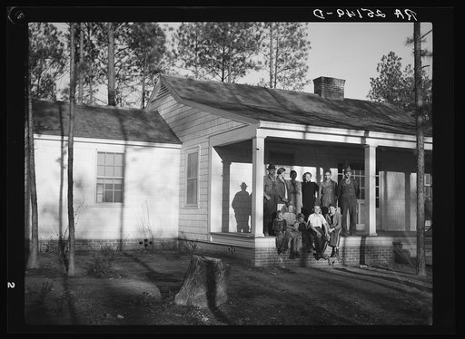 The Clouse family who have been resettled in a new home of Bankhead Farms, Alabama