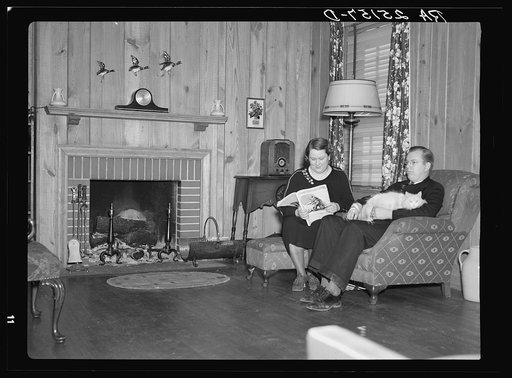 J. A. Britain and wife in their new home at Bankhead Farms, Alabama