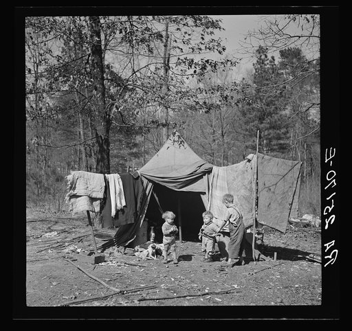 Children who live in a migrant camp on U.S. Highway No. 31, near Birmingham, Alabama