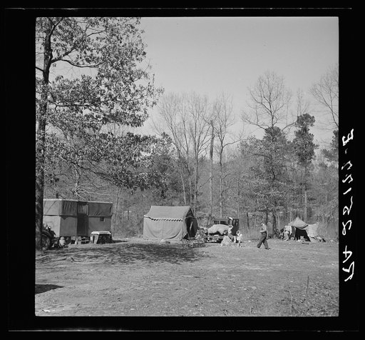 Camp for migrants near Birmingham, Alabama