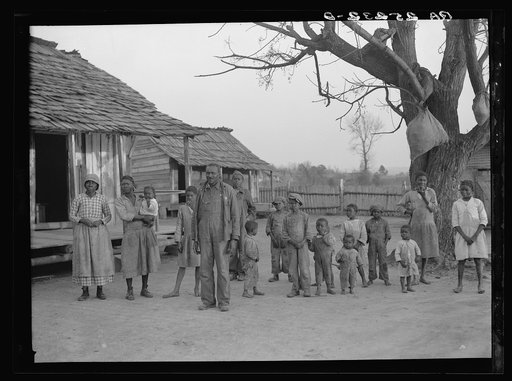 Negroes, descendants of former slaves of the Pettway Plantation. They are living under primitive conditions on the plantation. Gees Bend, Alabama