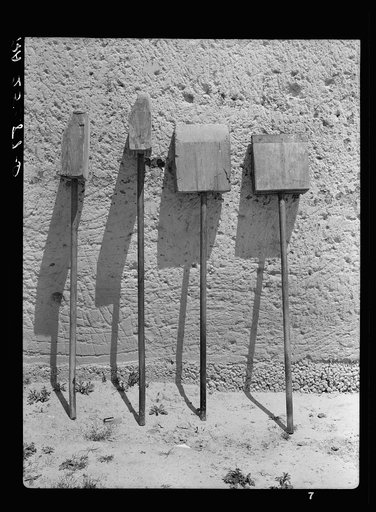 Tampers used in rammed earth construction. Gardendale Homesteads, Alabama