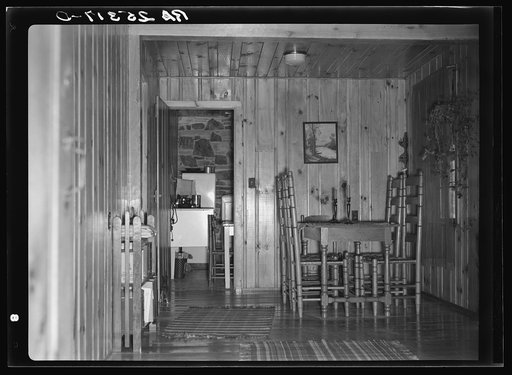 Interior of house at Cumberland Homesteads, Crossville, Tennessee