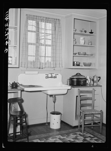 Kitchen in one of the Gardendale Homesteads, Alabama
