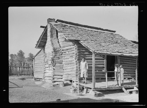 Primitive cabin at Gees Bend, Alabama