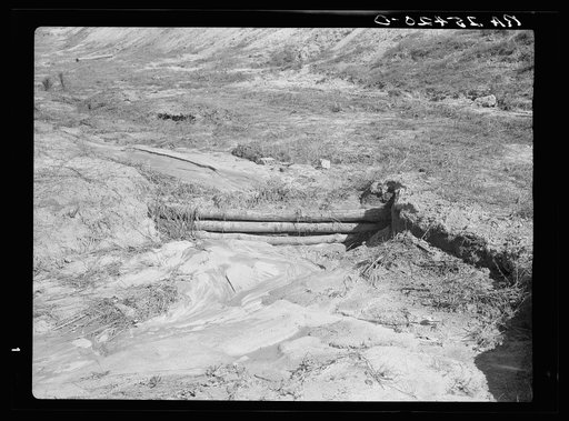 Dam to control erosion. Tuskegee Project, Macon County, Alabama