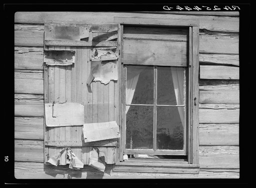 Window of tenant farmer's home. Montgomery County, Alabama