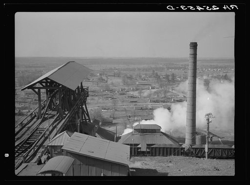 Iron ore mine and company houses. Jefferson County, Alabama
