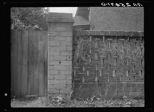 Brick fence. Mobile, Alabama