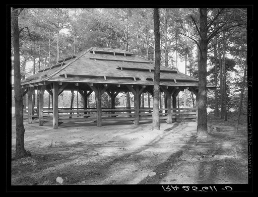 Shelter at recreational area at Trap Pond. Delaware land use project