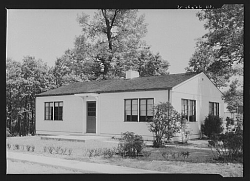 House at Greenbelt, Maryland. Pre-fabricated construction