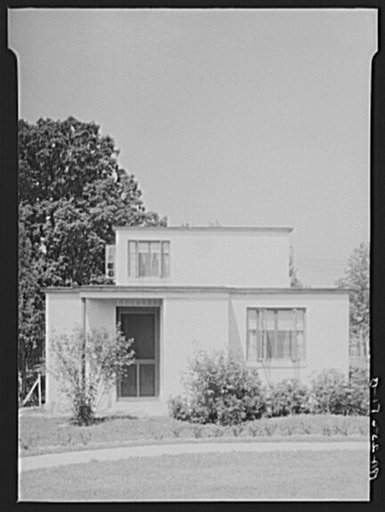 Cinder block house. Greenbelt, Maryland