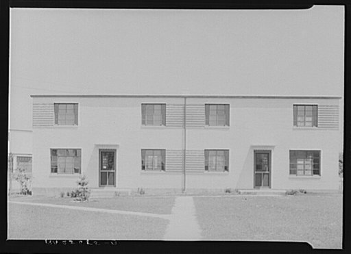 Cinder block house. Greenbelt, Maryland