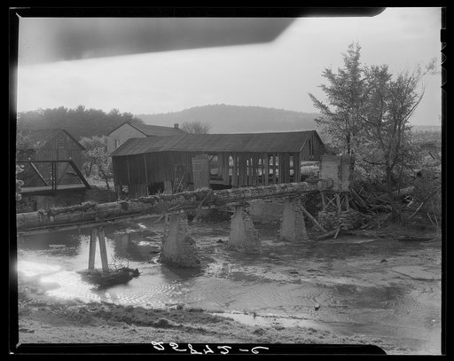 Old sawmill that was operated by water power. Otsego County, New York