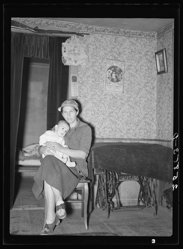 Mrs. Lorenzo Clapper and her child. Otsego County, New York