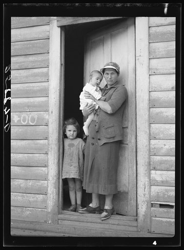 Mrs. Lorenzo Clapper and her children. Otsego County, New York