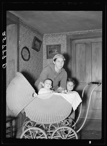 Untitled photo, possibly related to: Mrs. Lorenzo Clapper and her child. Otsego County, New York