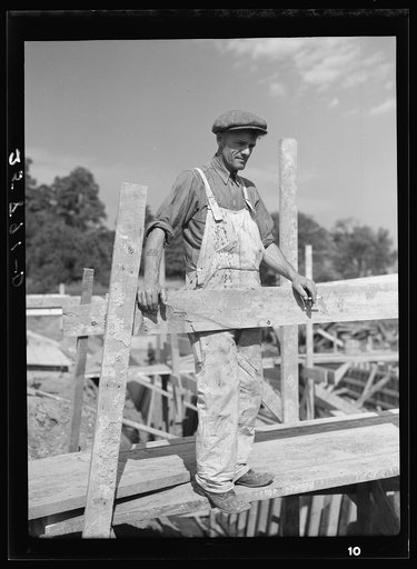Foreman of sawmill construction and member of the Otsego Forest Products Coop. Otsego County, New York